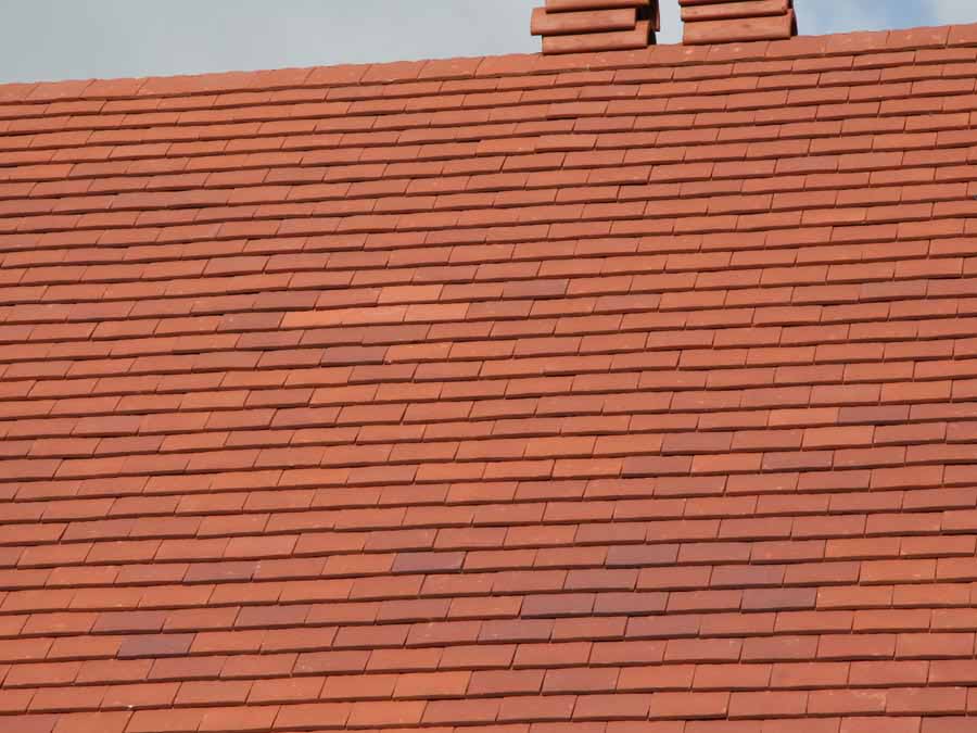 Deep Red Classic Handmade Clay Roof Tiles